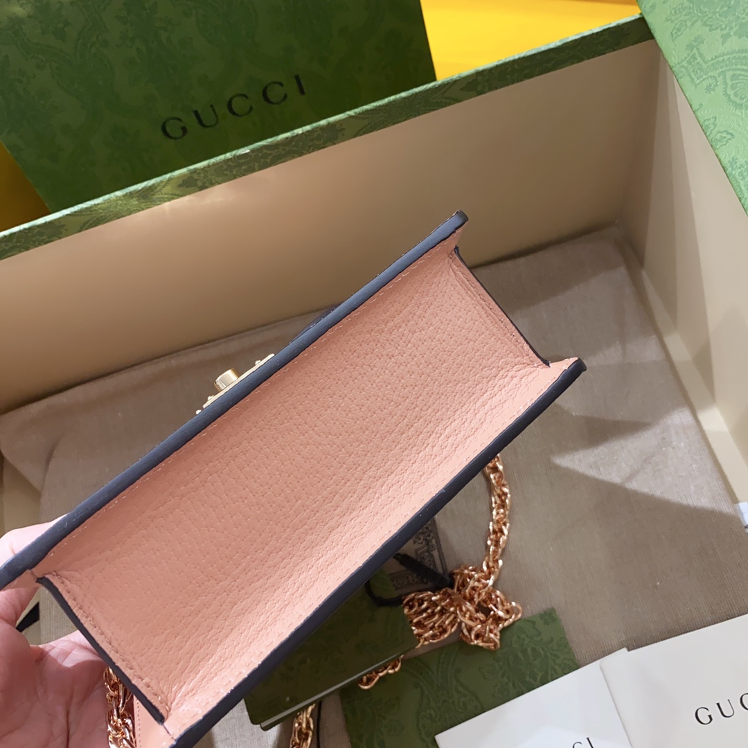 [TOP] GUCCI G*G Ophidia Top Handle Mini Bags 17.5cm (W) x 13cm (H) x 6cm (D) - Pink