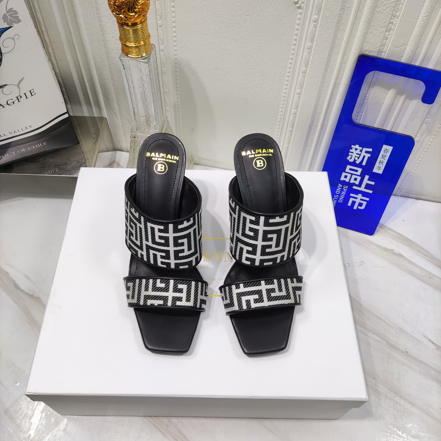 [TOP] Balmain High Heel Slider - 2 Color