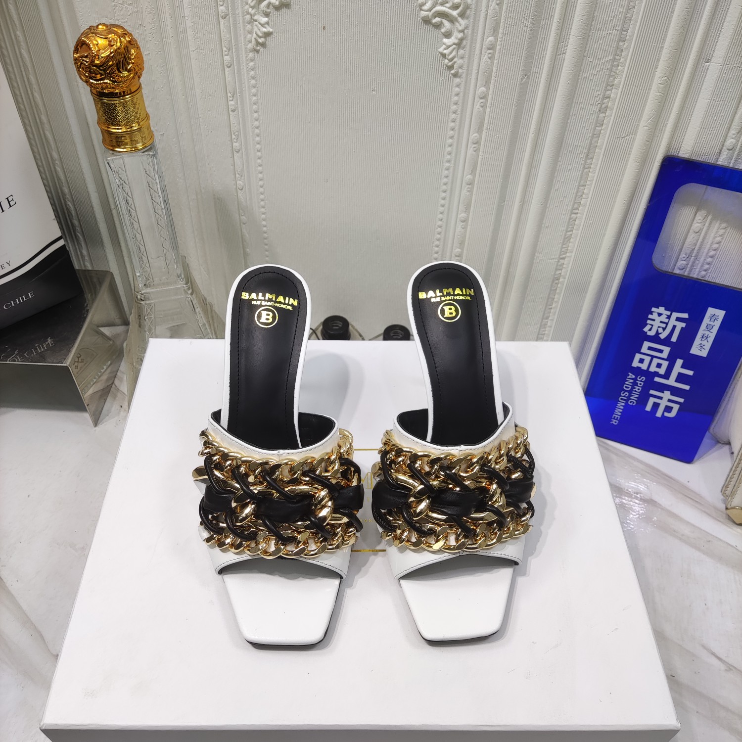 [TOP] Balmain High Heel Slider - 2 Color