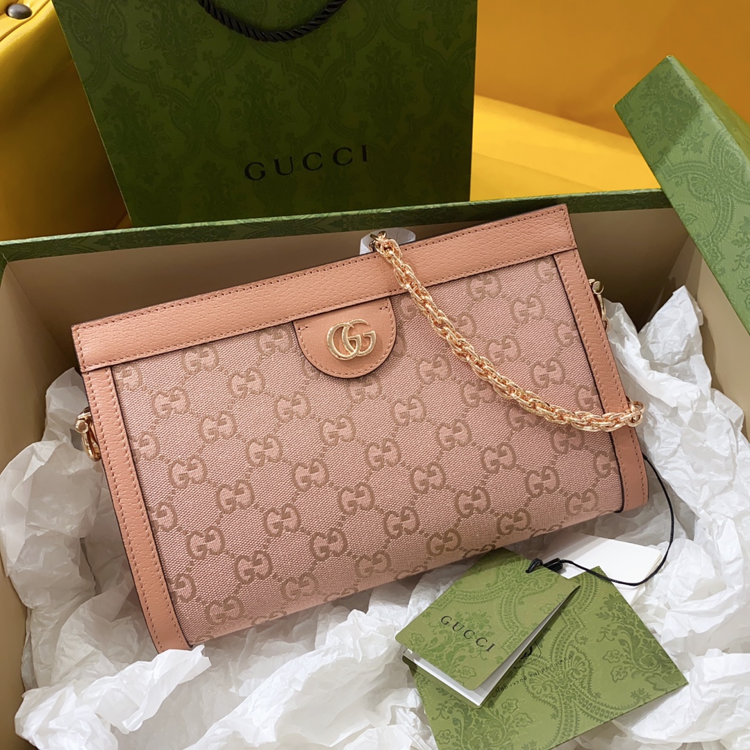 [TOP] GUCCI G*G Ophidia Small Bags 26cm (W) x 17cm (H) x 8cm (D) - Pink
