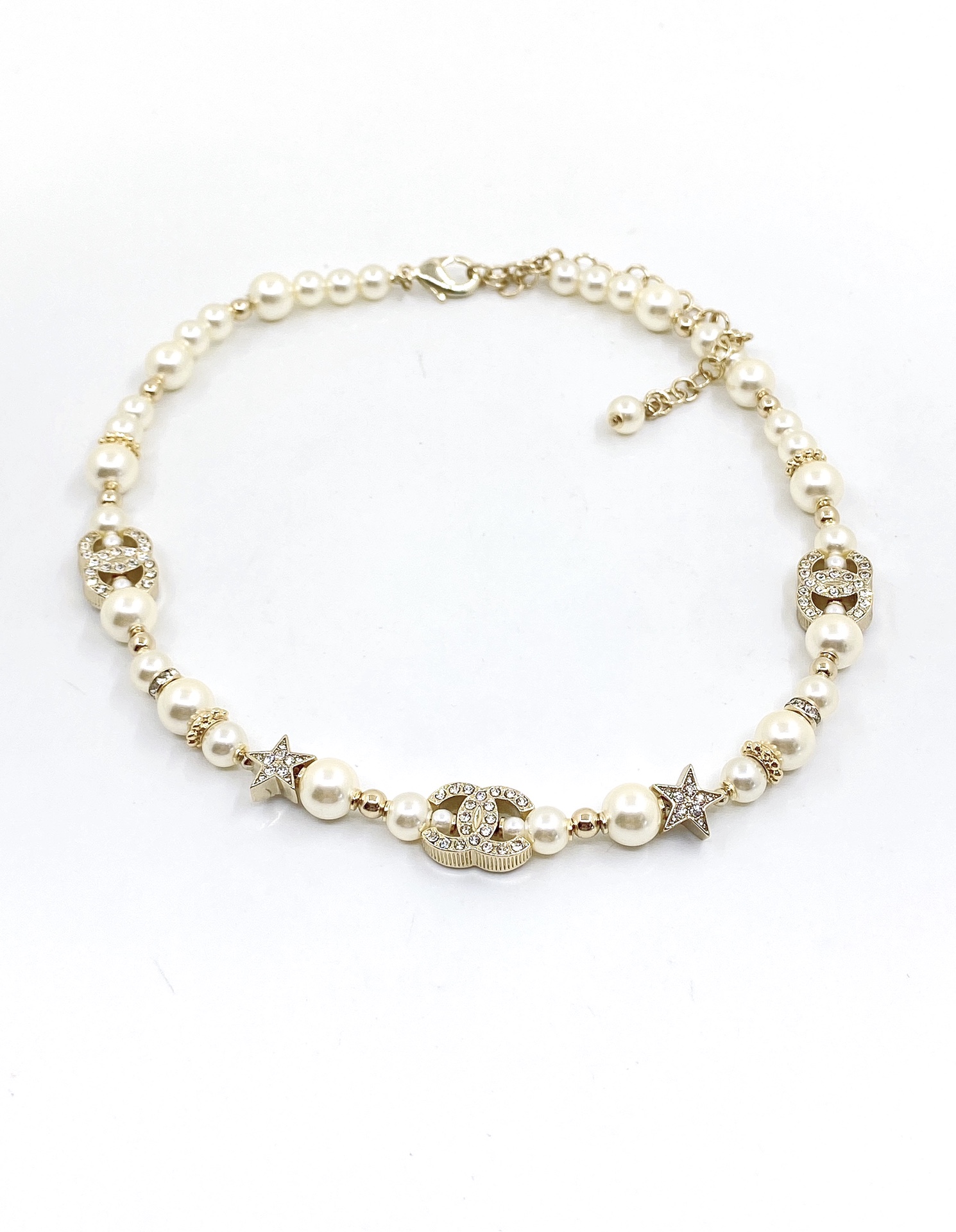 [TOP] CHANEL Pearl Dounble C Necklaces