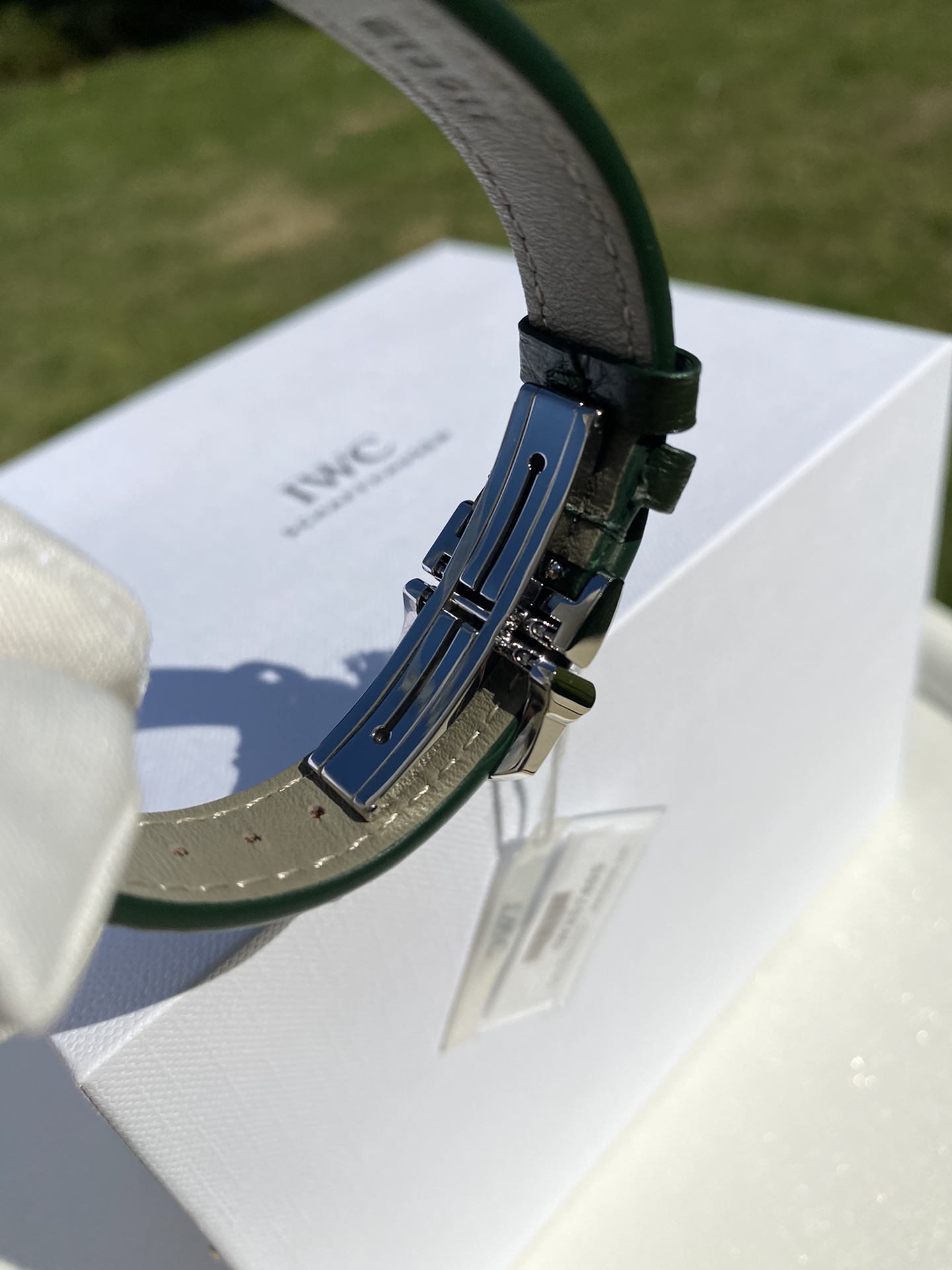 [TOP] IWC Watch 34mm - Dark Green & Silver