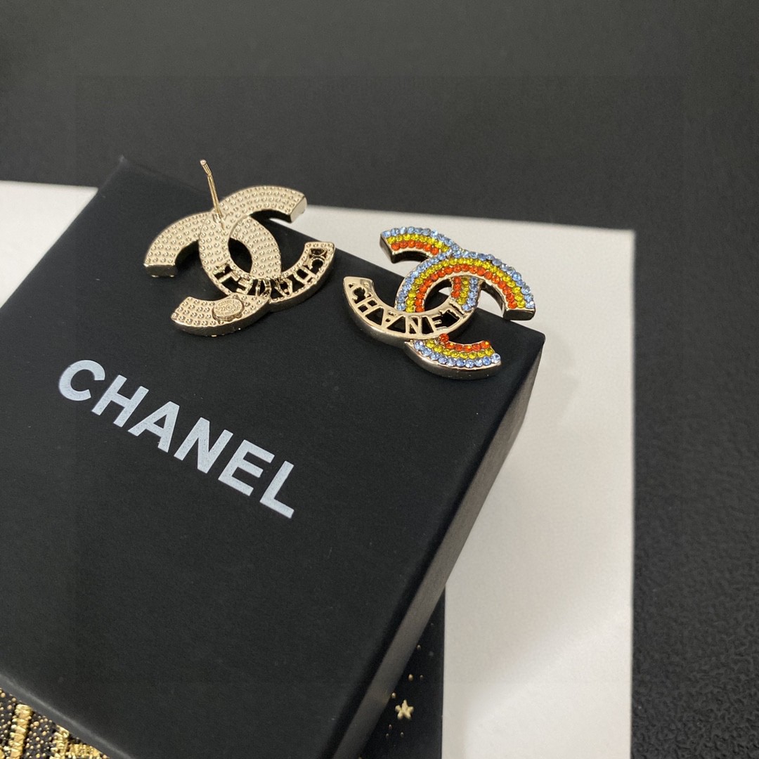 [TOP] CHANEL Dounble C Earrings