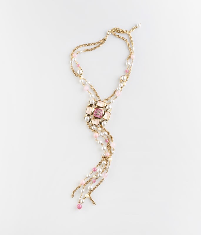 [TOP] CHANEL Pearl Dounble C Necklaces