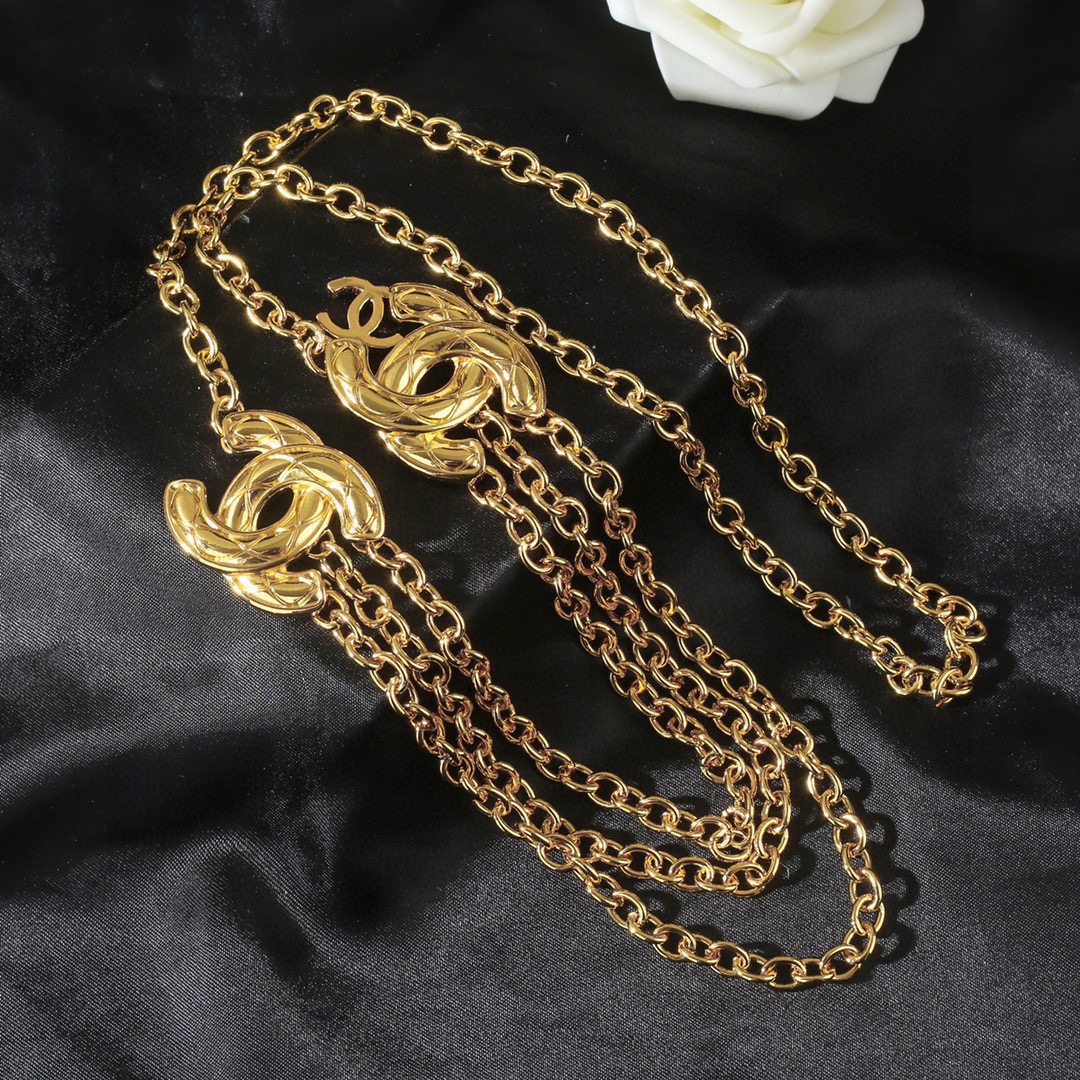 [TOP] CHANEL Multi Layer C Logo Waist Chain