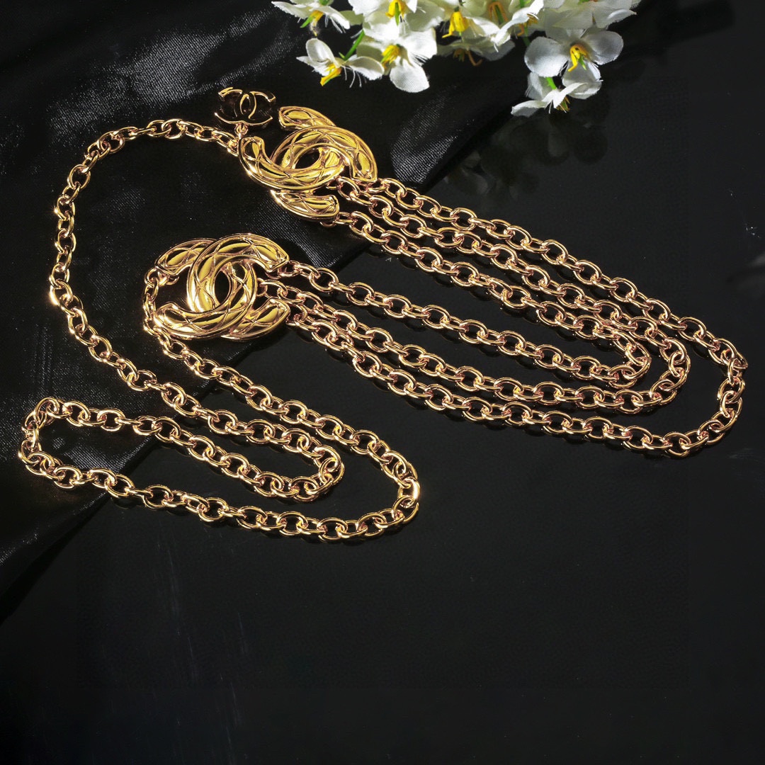 [TOP] CHANEL Multi Layer C Logo Waist Chain