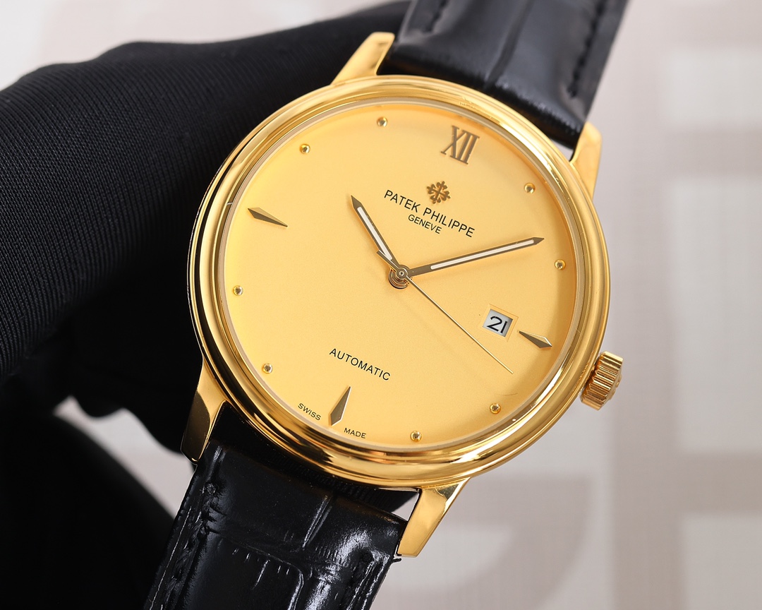 [TOP] Patek Philippe 40mm Watch - 2 Colors - Gold Frame