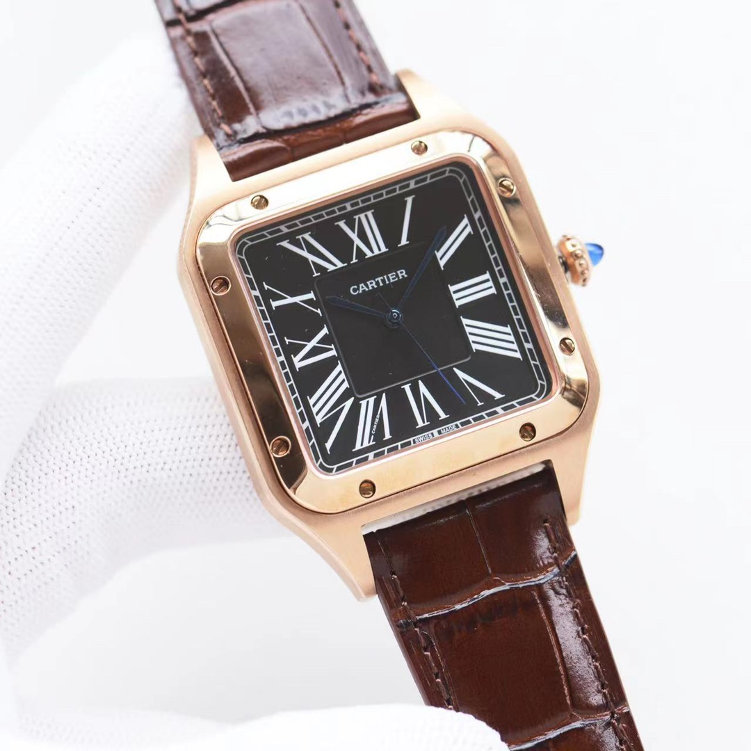 [TOP] Cartier Santos Dumont Watches 39.5mm - 6 Colors - Black Dial