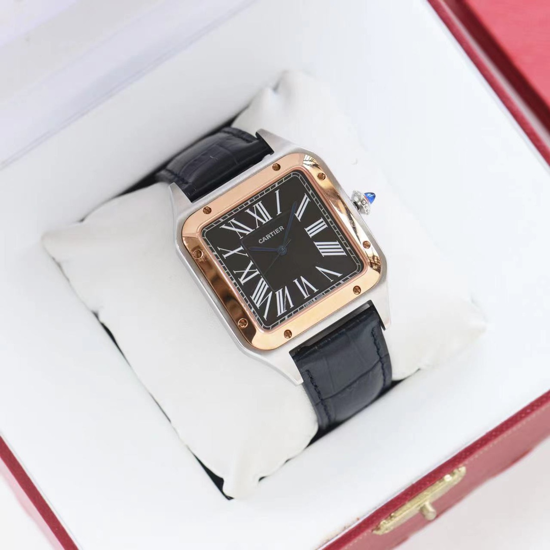 [TOP] Cartier Santos Dumont Watches 39.5mm - 6 Colors - Black Dial