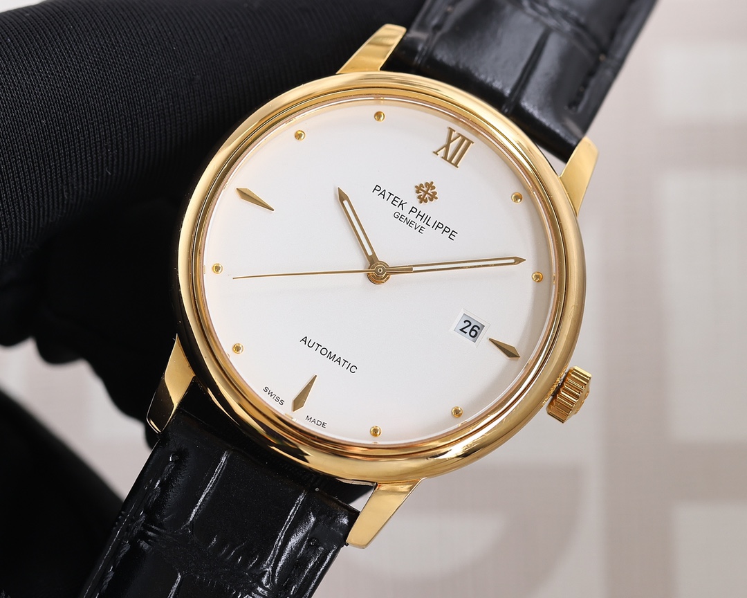 [TOP] Patek Philippe 40mm Watch - 2 Colors - Gold Frame