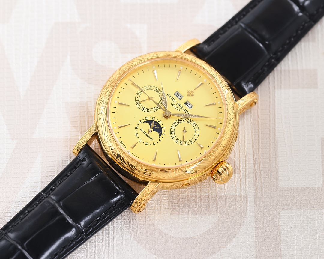 [TOP] Patek Philippe 42mm Watch - Gold