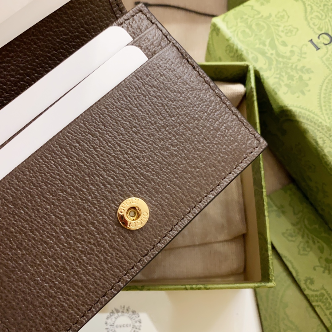 [TOP] GUCCI Strawberry Card Case Wallet 11.5x8x3 cm