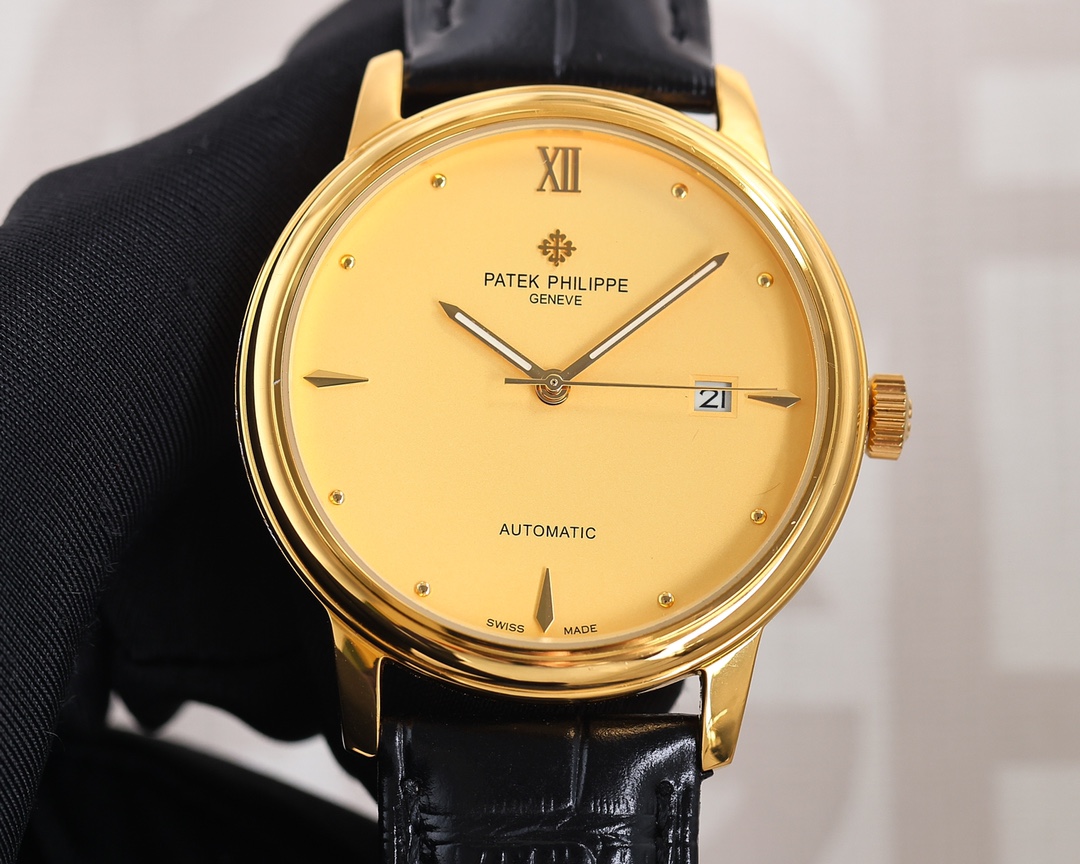 [TOP] Patek Philippe 40mm Watch - 2 Colors - Gold Frame