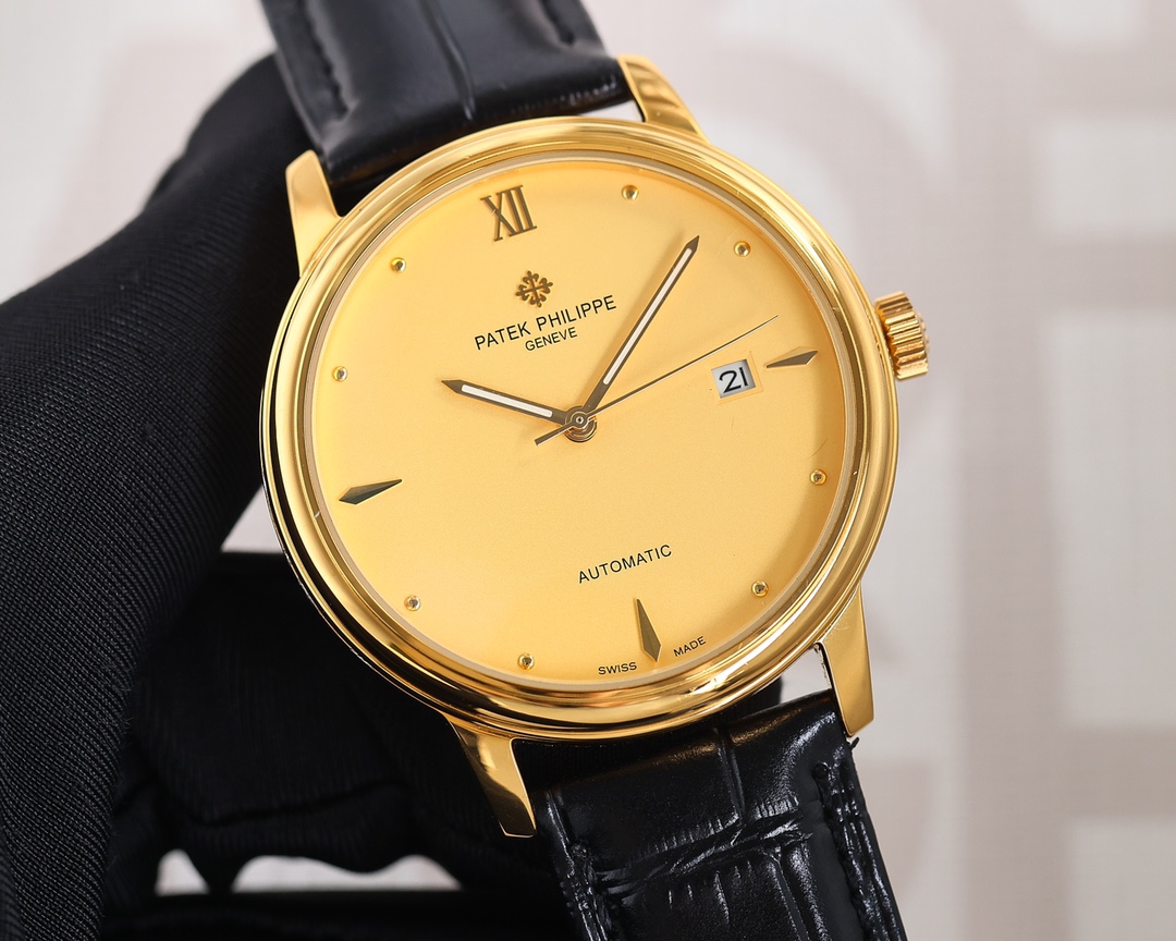 [TOP] Patek Philippe 40mm Watch - 2 Colors - Gold Frame