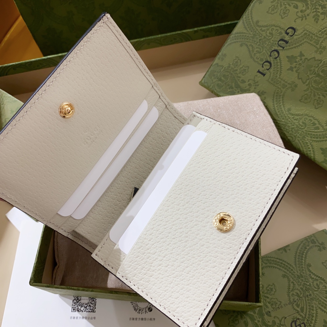 [TOP] GUCCI Cake Cat Pattern Card Case Wallet 11.5x8x3 cm