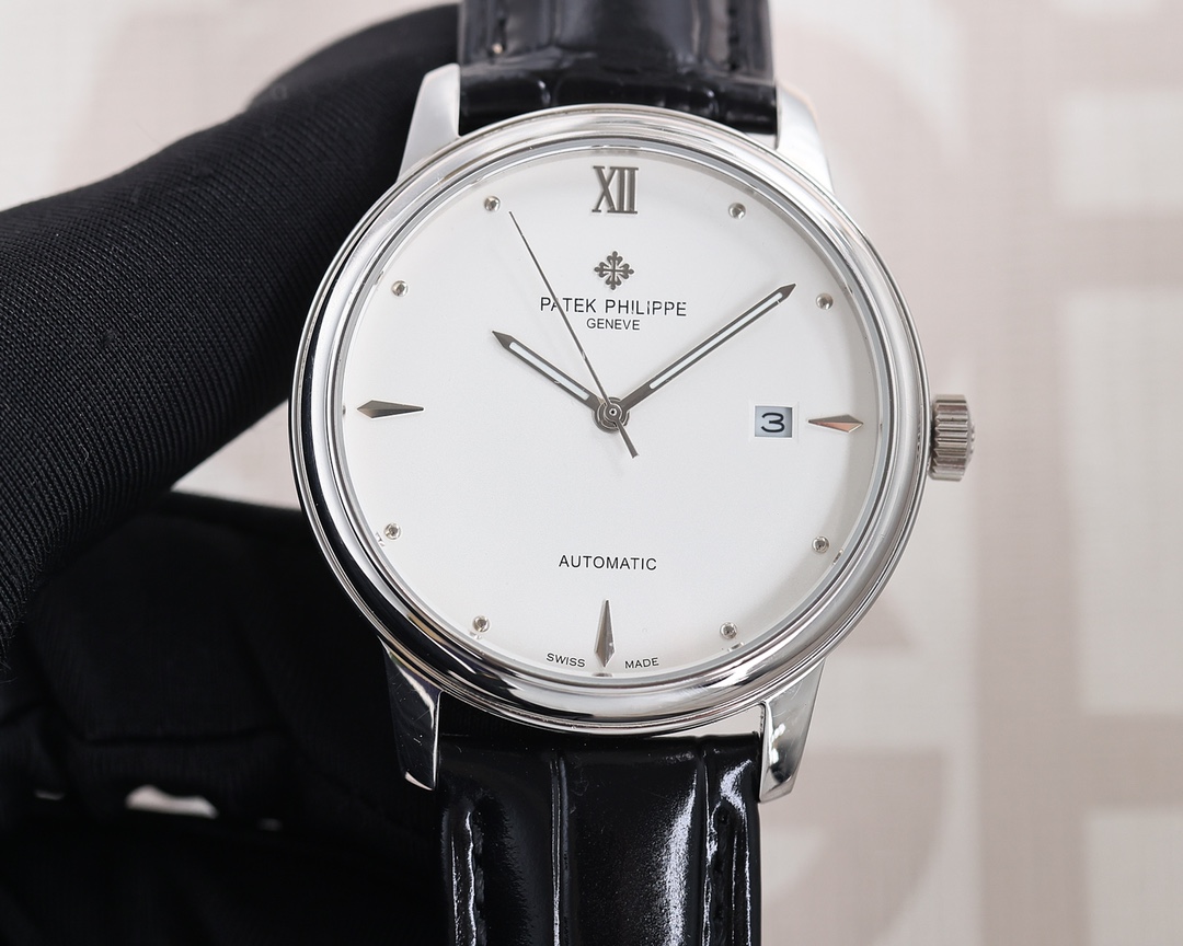 [TOP] Patek Philippe 40mm Watch - 2 Colors - White Dial