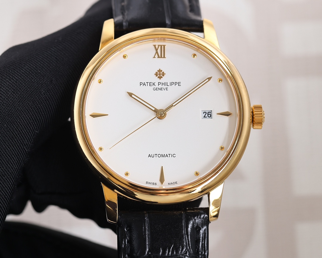 [TOP] Patek Philippe 40mm Watch - 2 Colors - Gold Frame