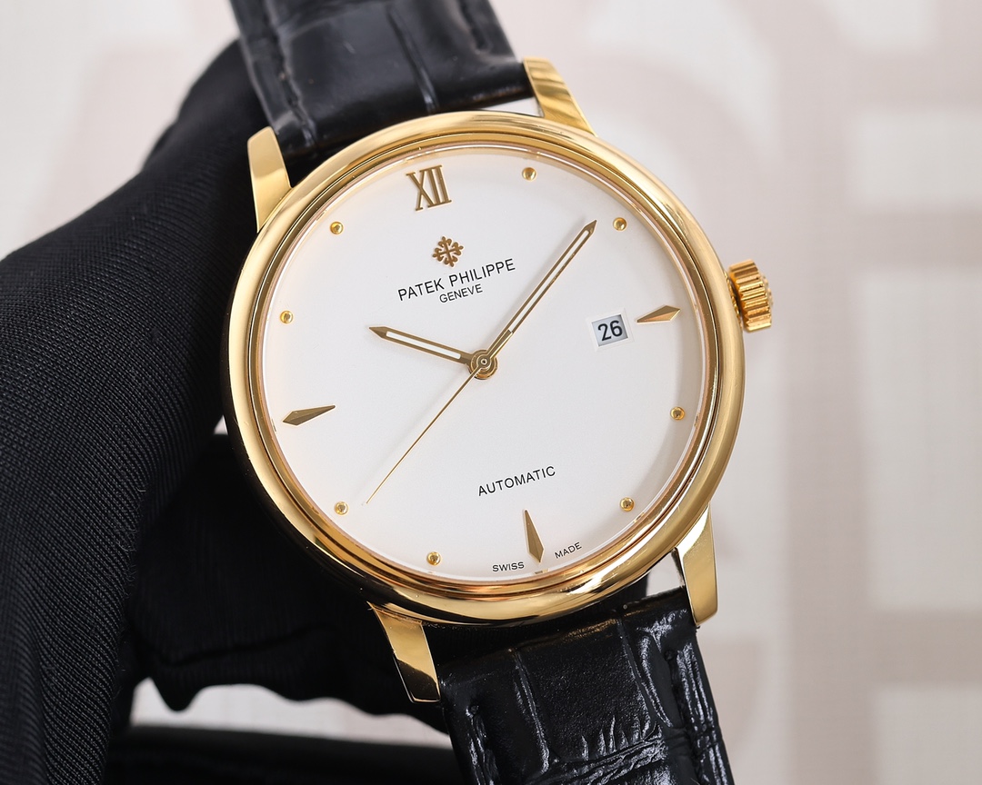 [TOP] Patek Philippe 40mm Watch - 2 Colors - Gold Frame