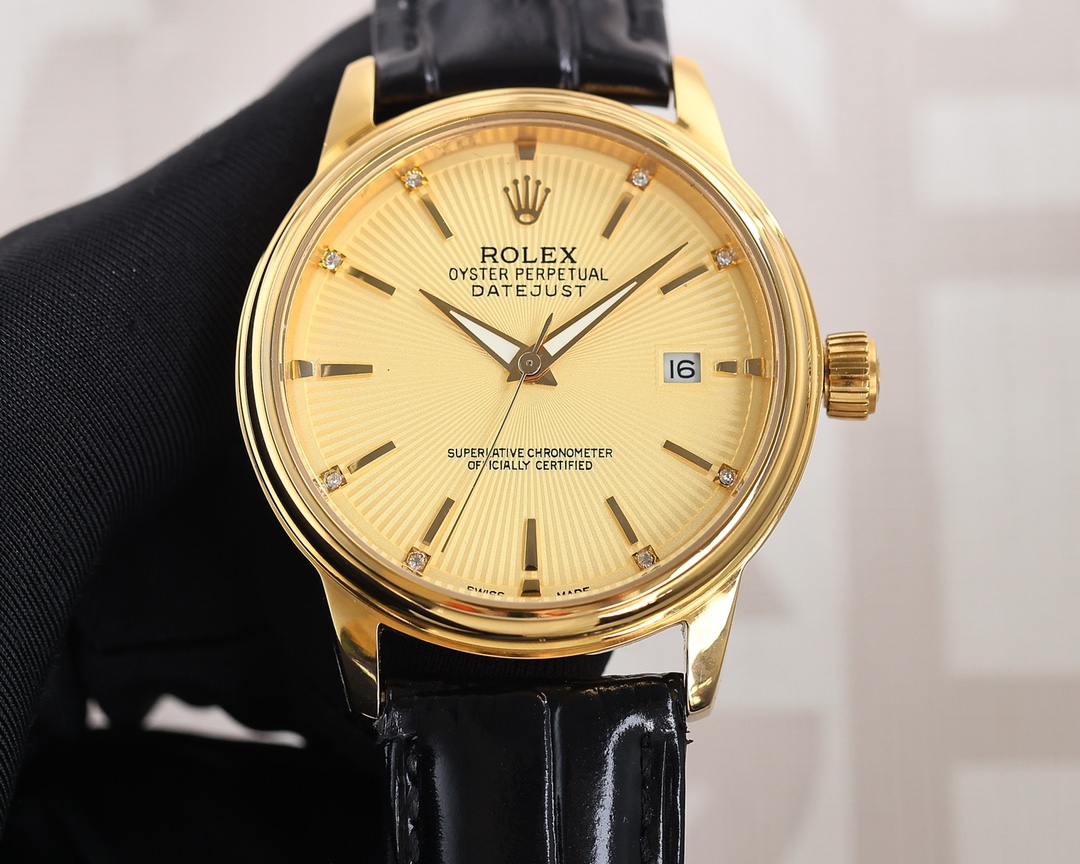 [TOP] ROLEX 40mm Watch - 2 Colors - Gold Frame