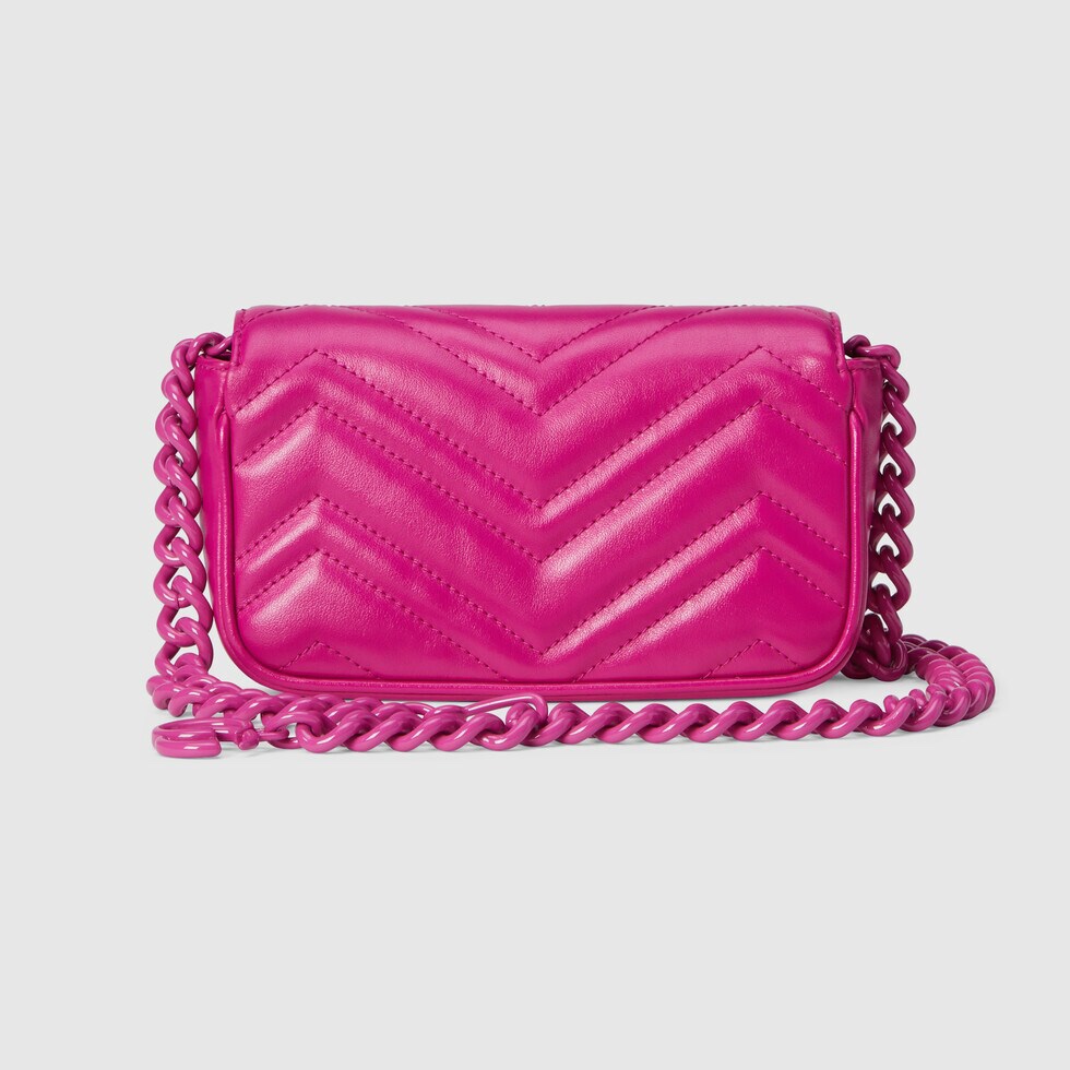 [TOP] GUCCI GG Mini Marmont Bags 16.5cm (W) x 10cm (H) x 5cm (D) - Pink