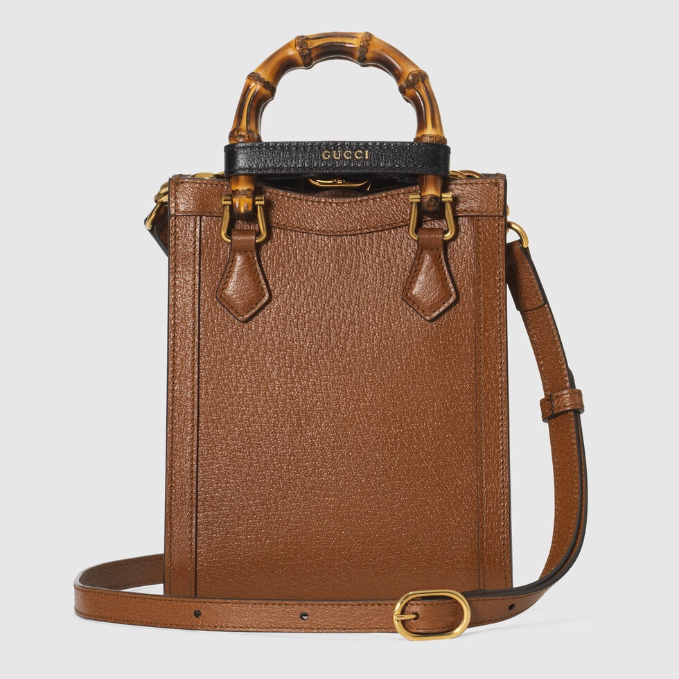 [TOP] GUCCI Diana Mini Tote Bag 15.5cm (W) x 19.5cm (H) x 6cm (D) - Brown