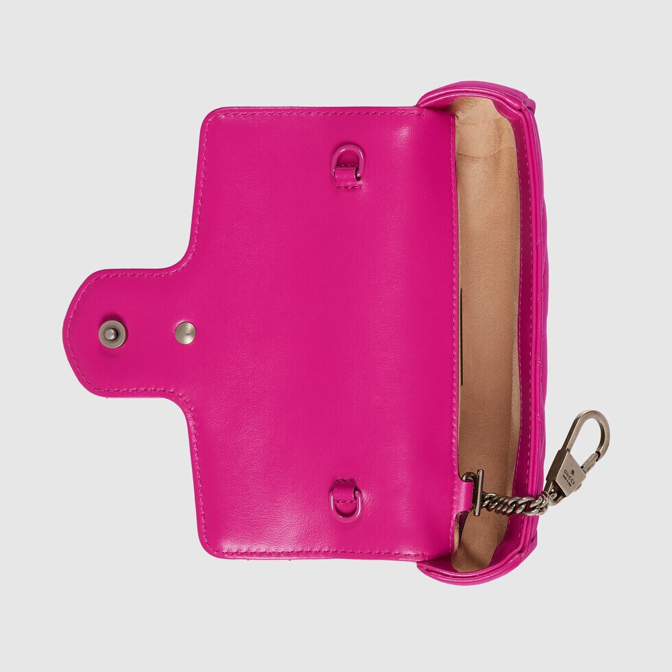 [TOP] GUCCI GG Mini Marmont Bags 16.5cm (W) x 10cm (H) x 5cm (D) - Pink