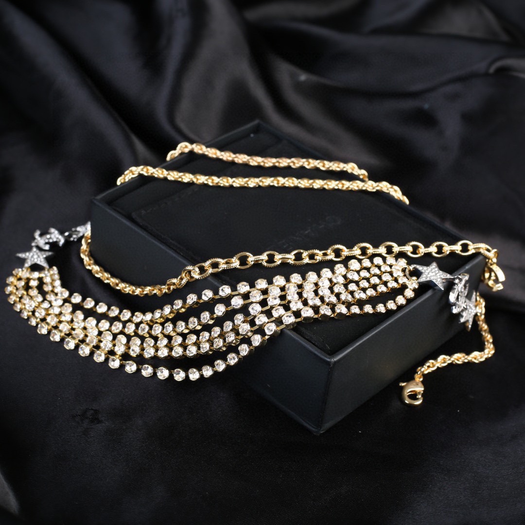 [TOP] CHANEL Multi Layer Crystal Rhinestone Waist Chain