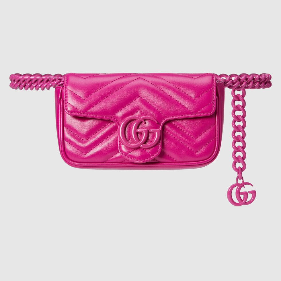 [TOP] GUCCI GG Mini Marmont Bags 16.5cm (W) x 10cm (H) x 5cm (D) - Pink