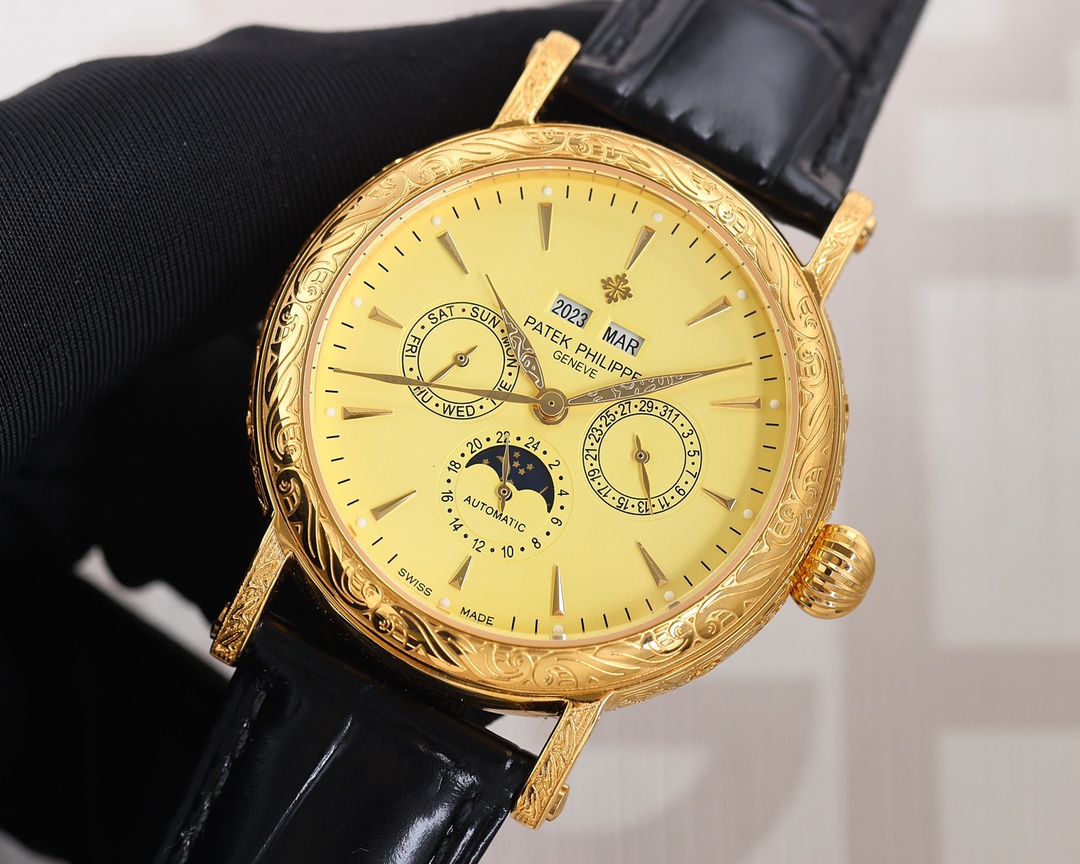 [TOP] Patek Philippe 42mm Watch - Gold