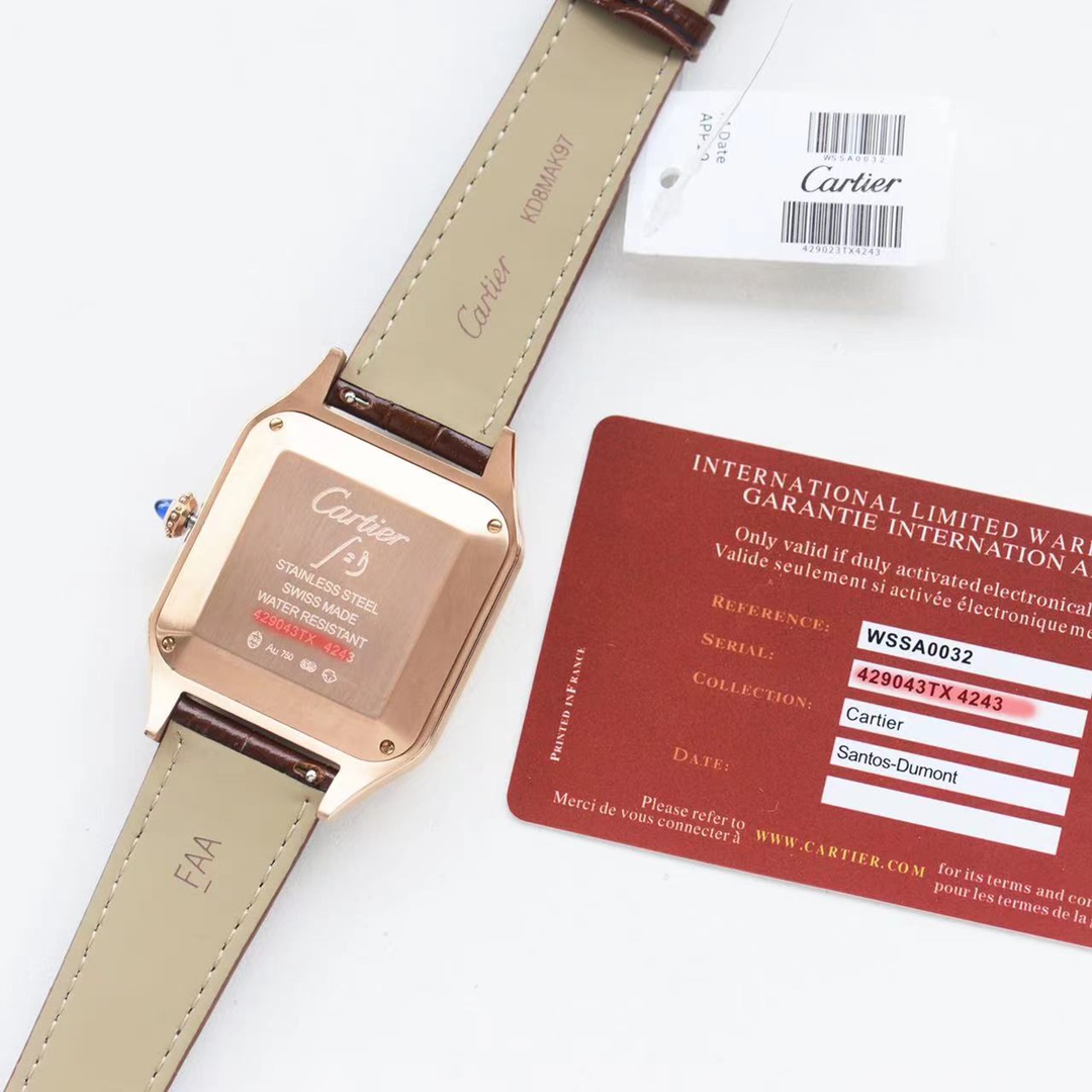 [TOP] Cartier Santos Dumont Watches 39.5mm - 6 Colors - Black Dial