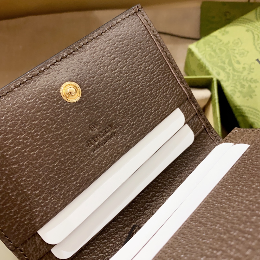 [TOP] GUCCI Strawberry Card Case Wallet 11.5x8x3 cm