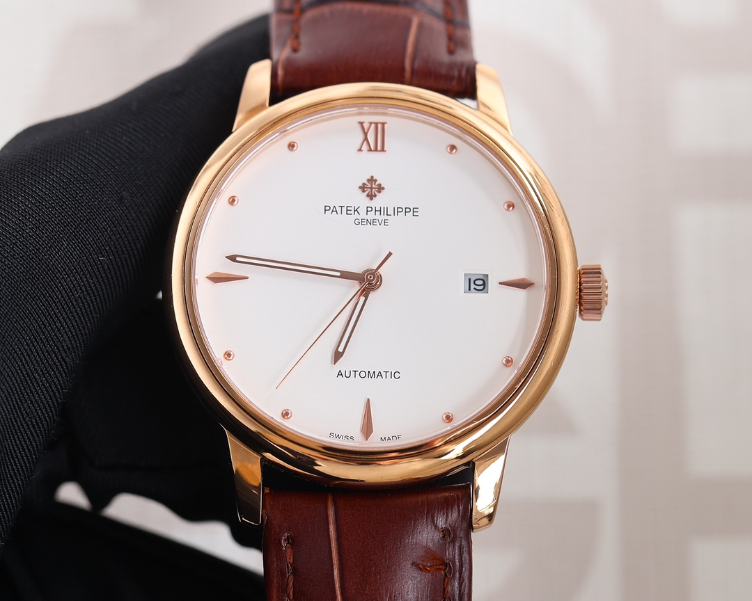 [TOP] Patek Philippe 40mm Watch - 2 Colors - White Dial