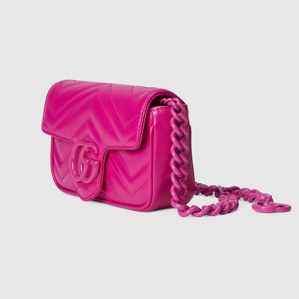 [TOP] GUCCI GG Mini Marmont Bags 16.5cm (W) x 10cm (H) x 5cm (D) - Pink