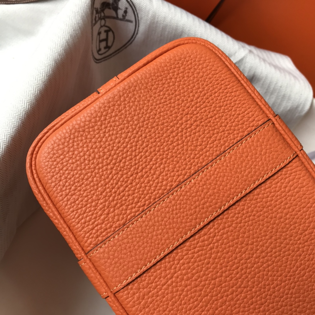 [TOP] HERMES Garden Party Bags Leather - Orange