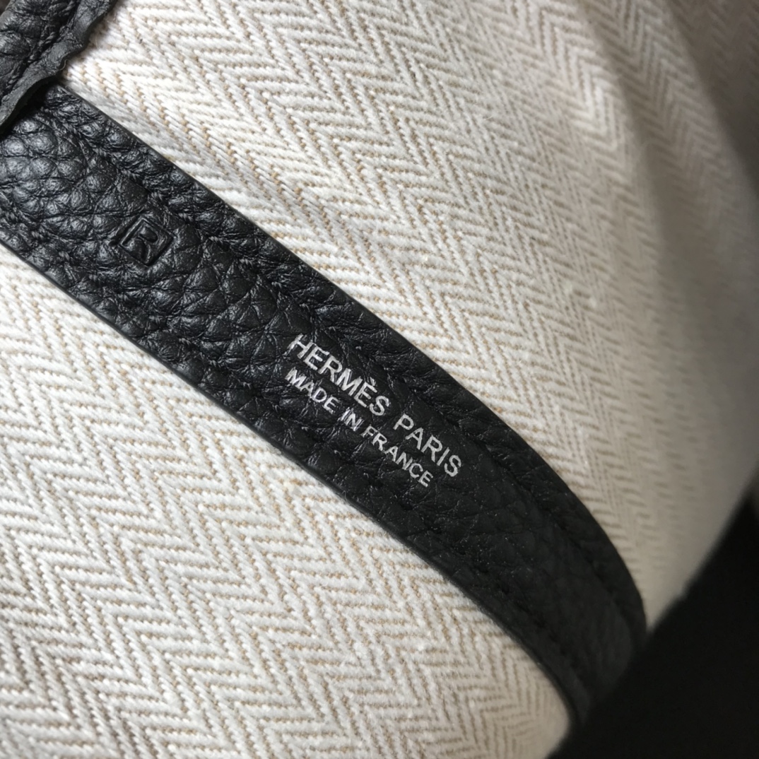 [TOP] HERMES Garden Party Bags Leather 30cm/36cm - Black