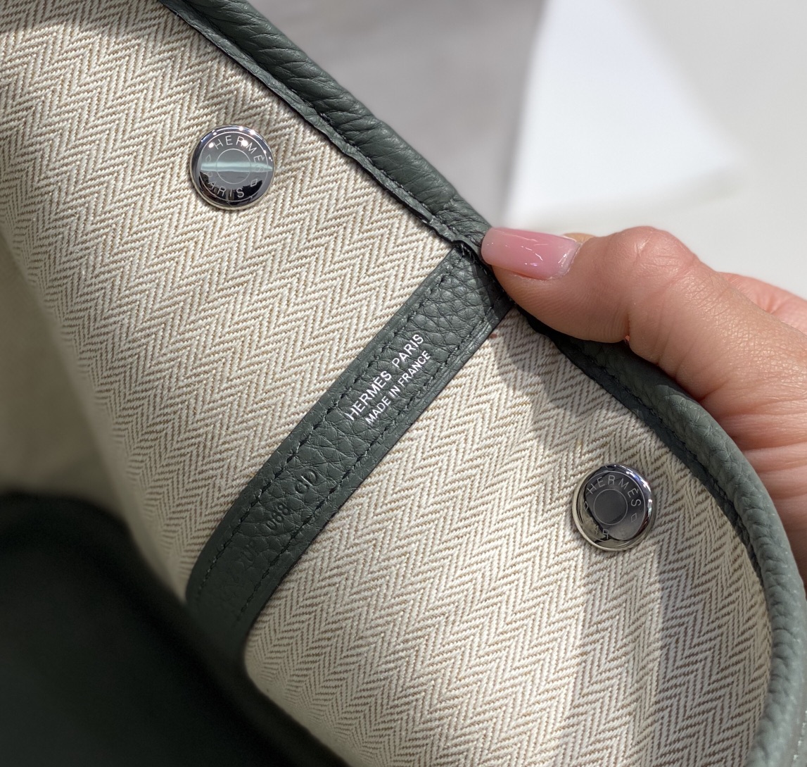 [TOP] HERMES Garden Party Bags Leather 30cm/36cm - Green