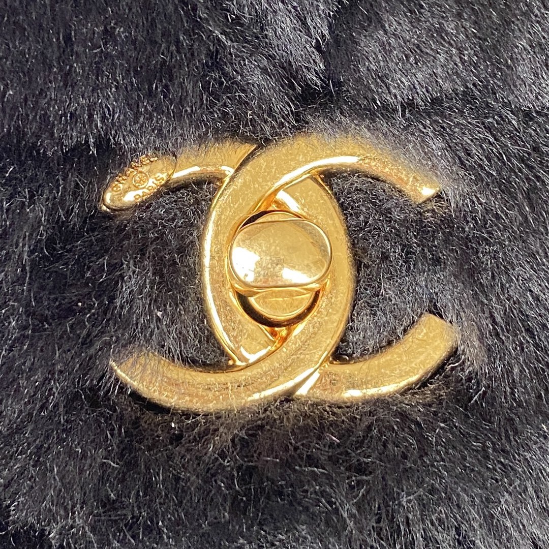 [TOP] CHANEL Classic Flap Bag Wool 18 X 23 X 9 cm - Black & GHW