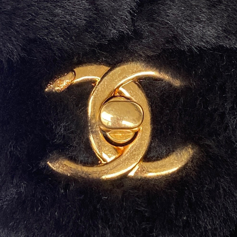 [TOP] CHANEL Classic Flap Bag Wool 15 X 20.5 X 8 cm - Black & GHW