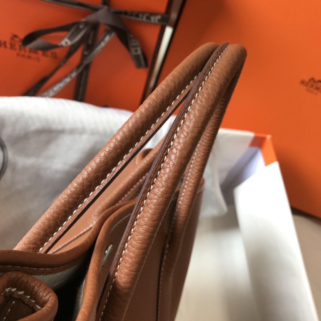 [TOP] HERMES Garden Party Bags Leather 30cm/36cm - Brown