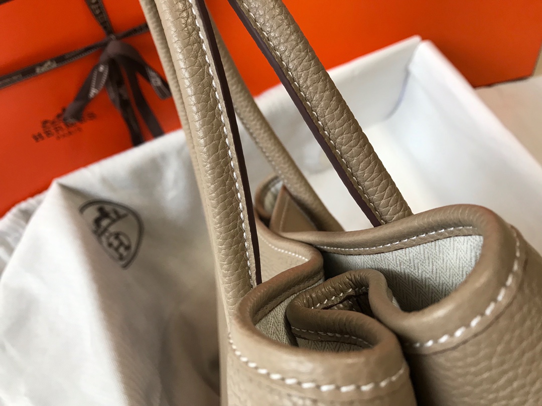 [TOP] HERMES Garden Party Bags Leather 23cm 30cm 36cm - Gris Tourterelle