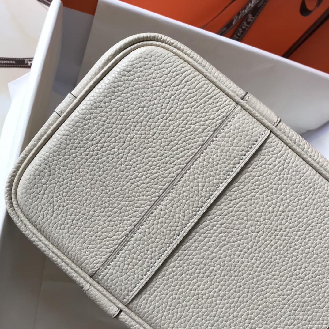 [TOP] HERMES Garden Party Bags Leather 30cm/36cm - White
