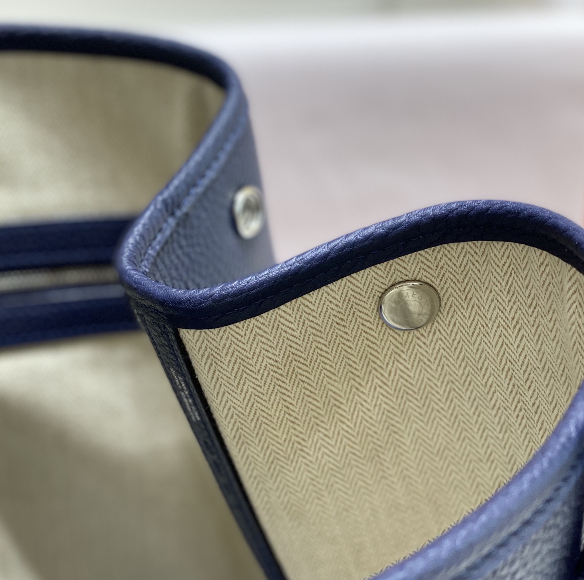 [TOP] HERMES Garden Party Bags Leather 30cm/36cm - Blue