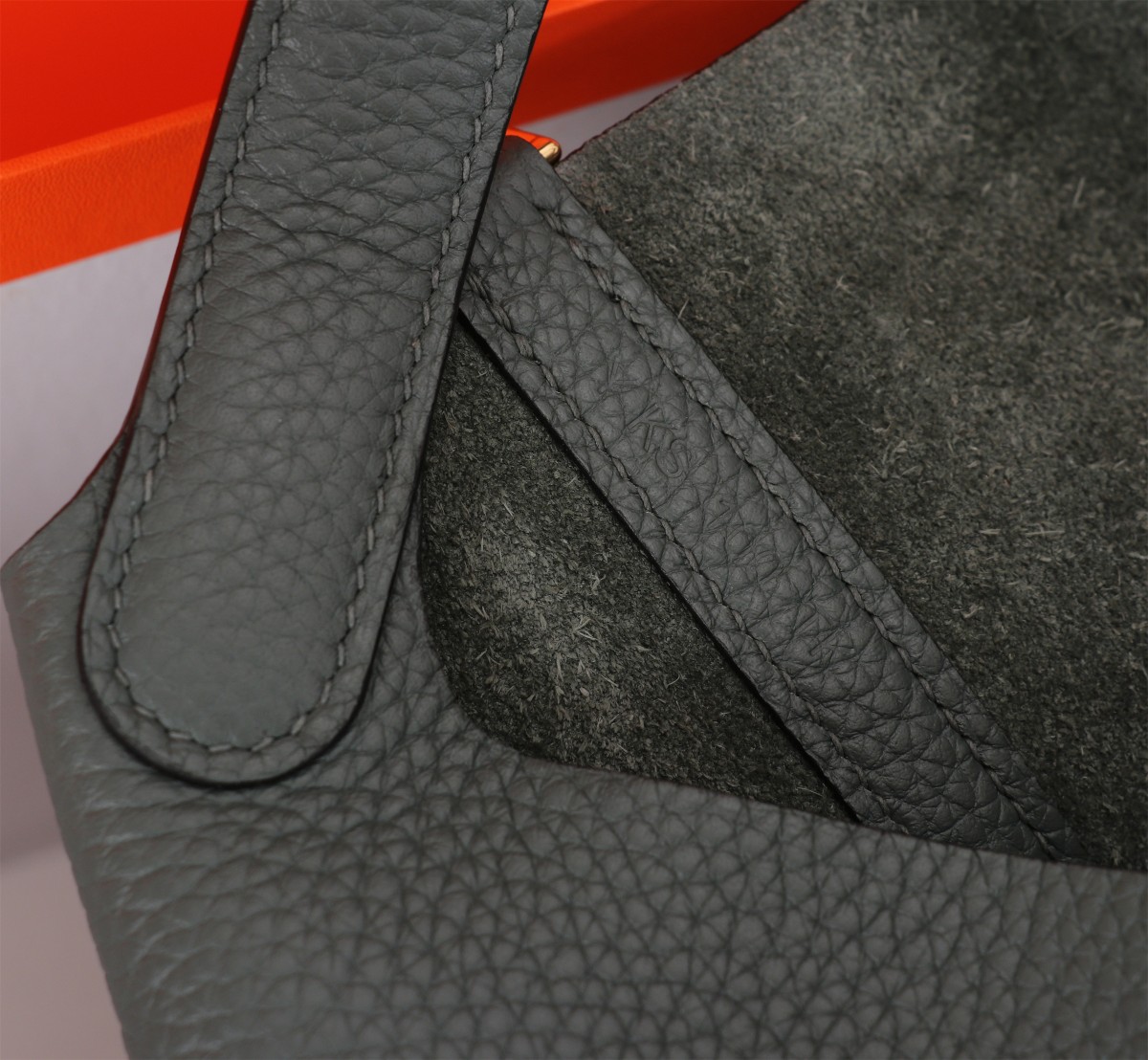 [TOP] HERMES Picotin Lock Bag TC Leather 18cm/22cm  - Grey