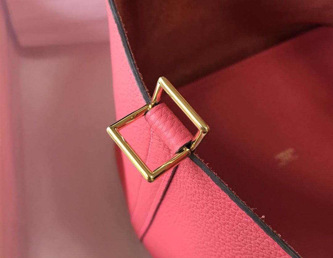 [TOP] HERMES Picotin Lock Bag Togo Leather 18cm 22cm - Rose Lipstick