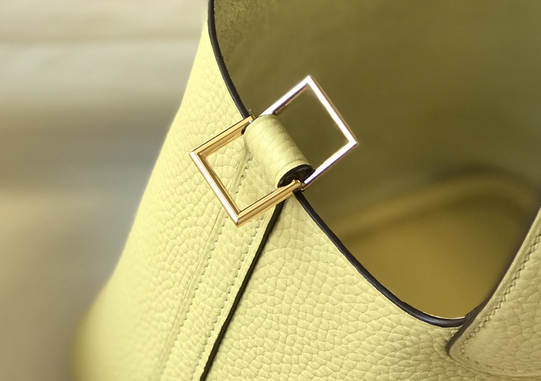 [TOP] HERMES Picotin Lock Bag Togo Leather 18cm 22cm - Jaune Poussin