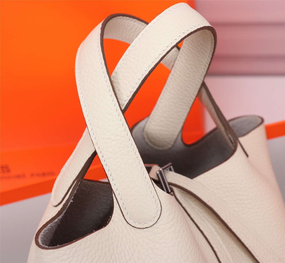 [TOP] HERMES Picotin Lock Bag TC Leather 18cm/22cm - Craie - GHW/SHW