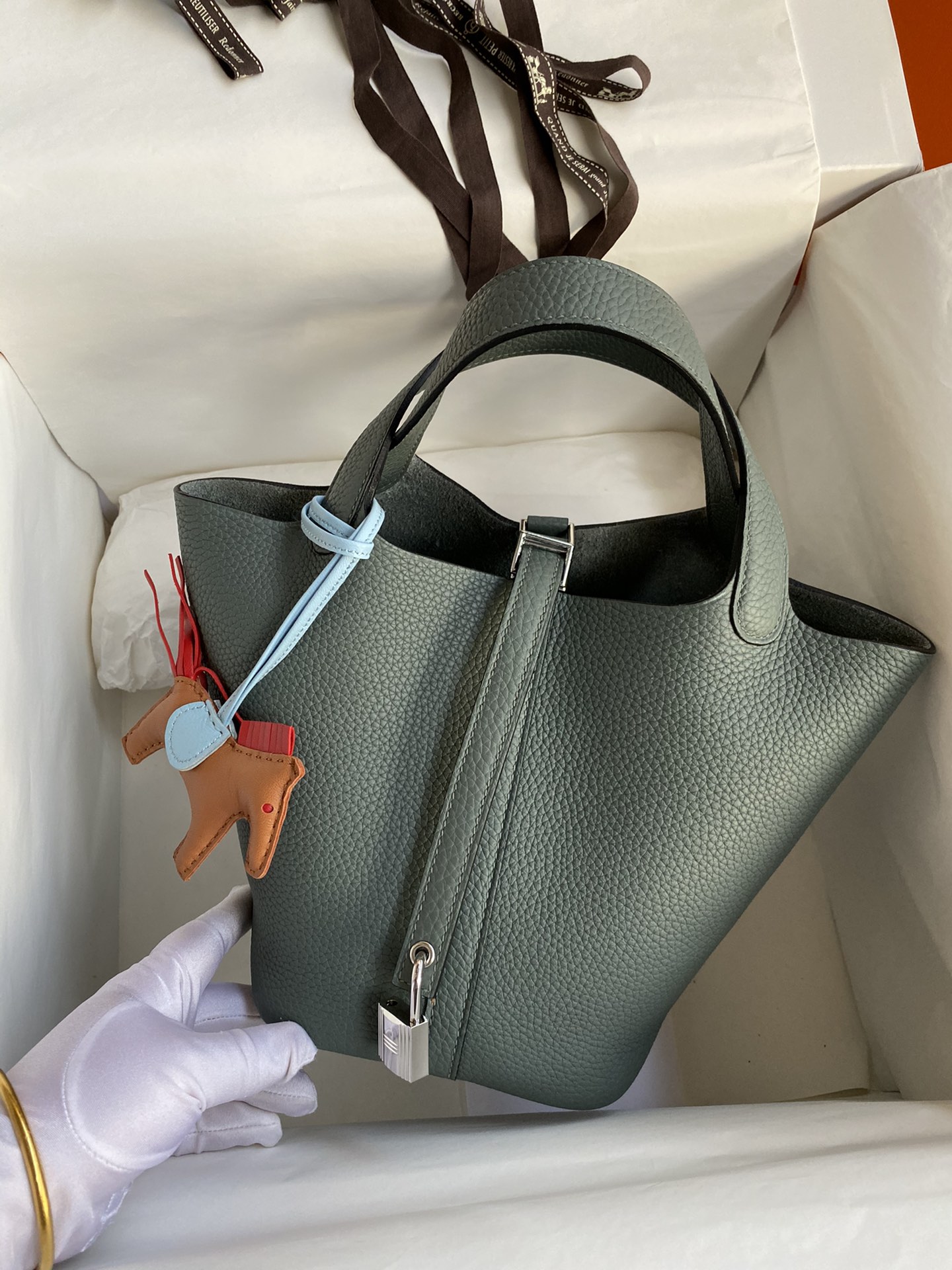 [TOP] HERMES Picotin Lock Bag TC Leather  - Green - GHW/SHW