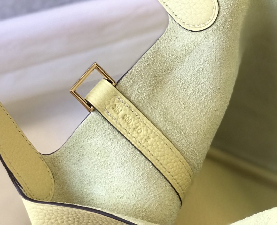 [TOP] HERMES Picotin Lock Bag Togo Leather 18cm 22cm - Jaune Poussin