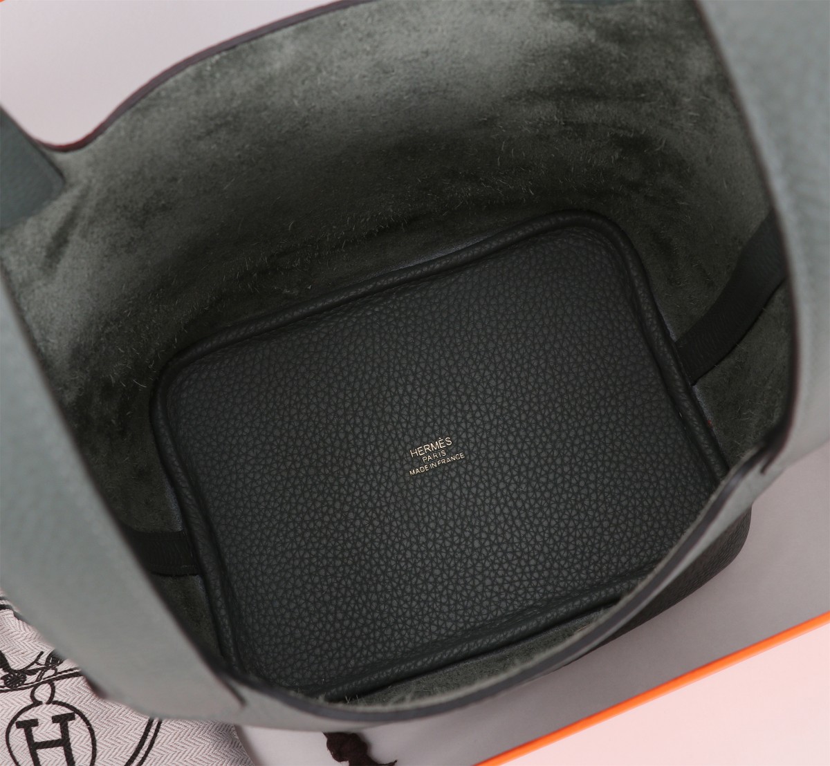 [TOP] HERMES Picotin Lock Bag TC Leather 18cm/22cm  - Grey