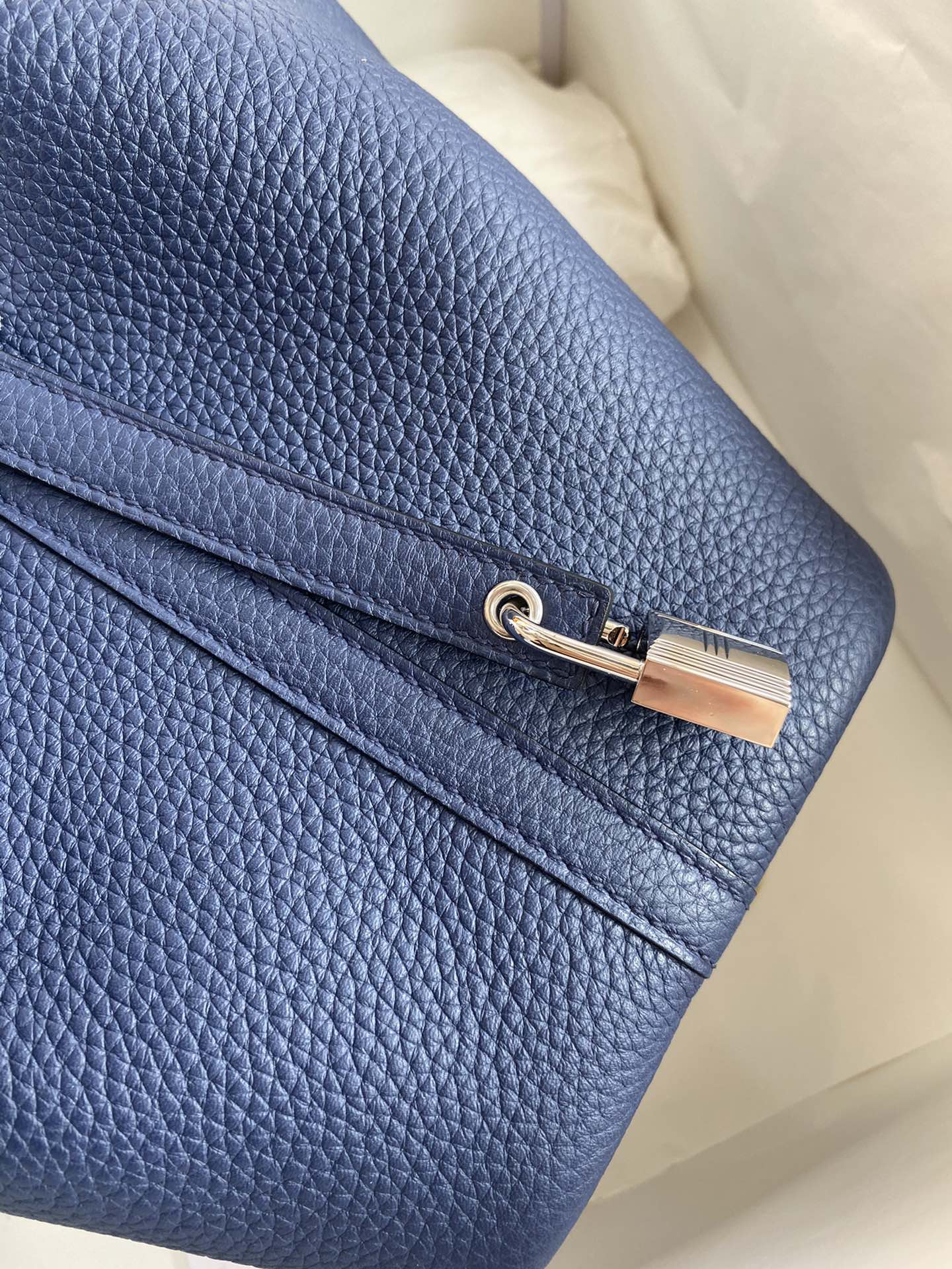 [TOP] HERMES Picotin Lock Bag TC Leather 18cm/22cm - Blue Sapphire - GHW/SHW